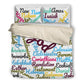 Blue Holy Bible Books Beige Bedding Cover For Faith Bedroom Decor
