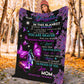 Fibromyalgia Awareness Butterfly Flannel Blanket For Bed Sofa And Reading Nook Decor