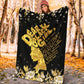 Black Girl Dear Black Girl Faux Glitter Print African American Flannel Blanket For Bed Sofa And Reading Nook Decor
