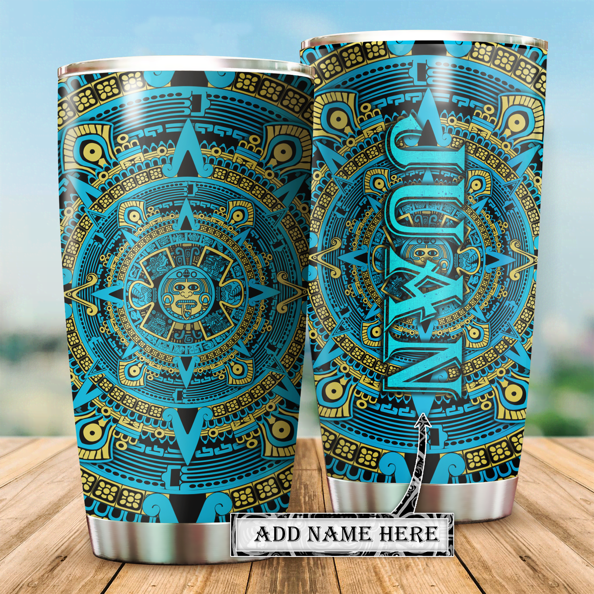 Aztec Mexico With Green Personalized 20 Oz Tumbler