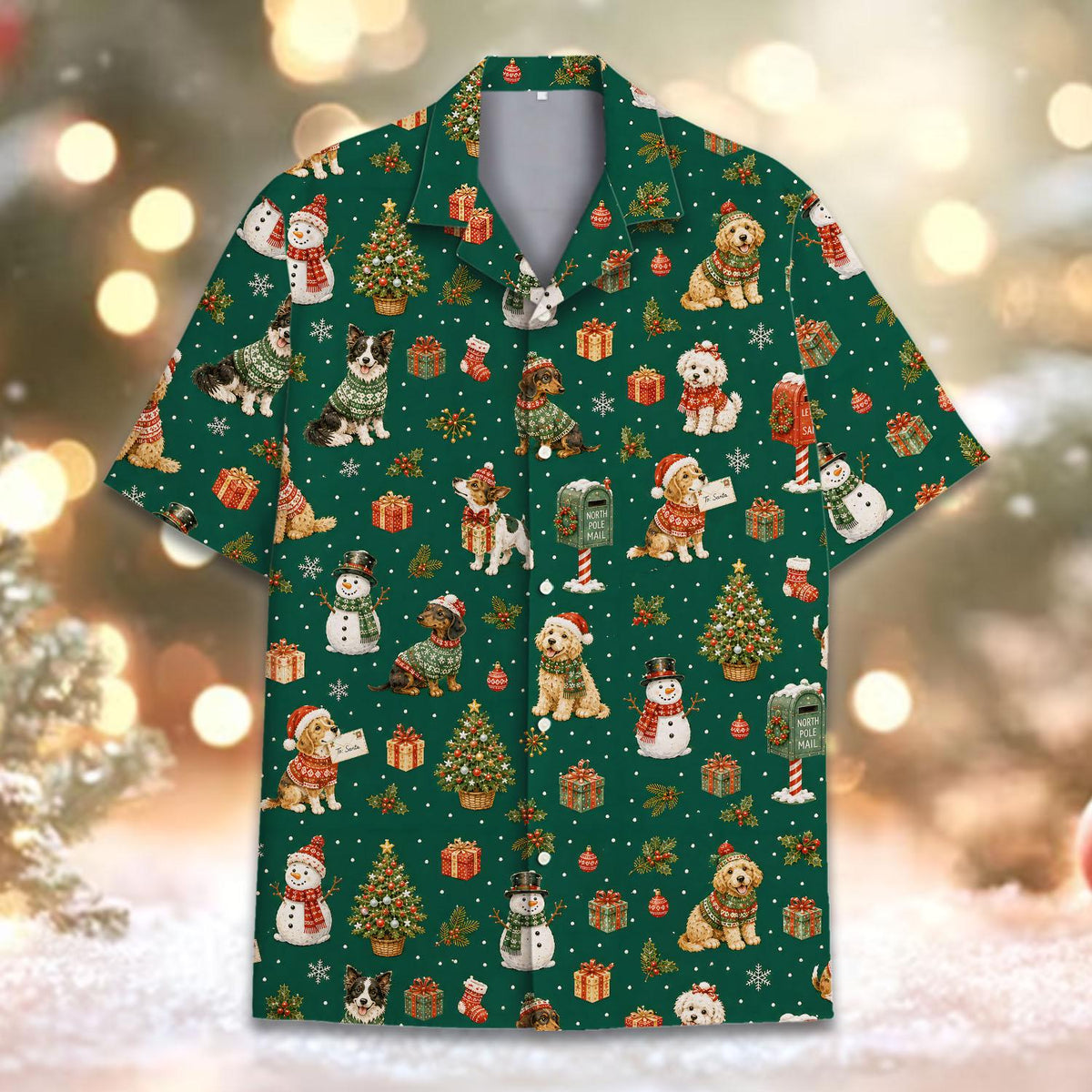 Christmas Dog Snowman Holiday Party 1 – Hawaiian Shirt