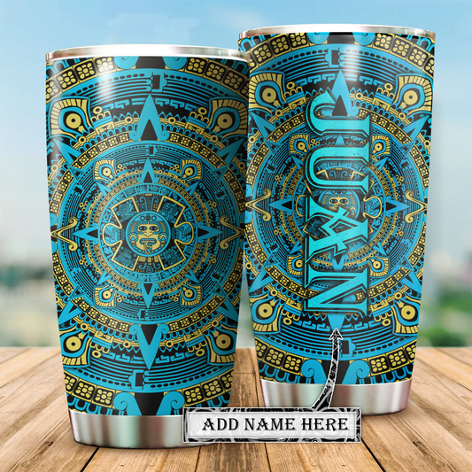 Aztec Mexico Personalized 20 Oz Tumbler For Weekend Trips Workdays And Everyday Drink Style