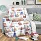 Book Lovers Book Flannel Blanket For Relaxing At Home And Travel