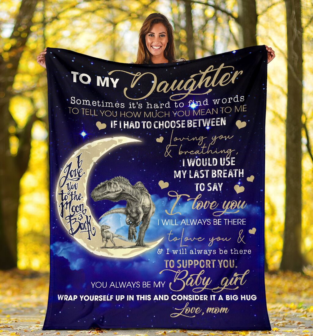 Dinosaur To My Daughter Flannel Blanket For Bed Sofa And Reading Nook Decor