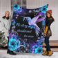 Hope Awareness Dragonfly Flannel Blanket For Relaxing At Home And Travel