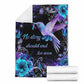 Hope Awareness Dragonfly Flannel Blanket For Bed Sofa And Reading Nook Decor