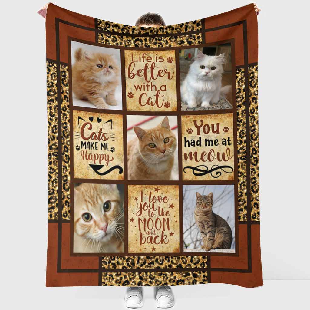 Cat Lover Life Is Better With A Cat Flannel Blanket For Living Room And Bedroom Styling