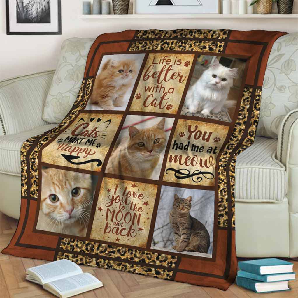 Cat Lover Life Is Better With A Cat Flannel Blanket For Bed Sofa And Reading Nook Decor