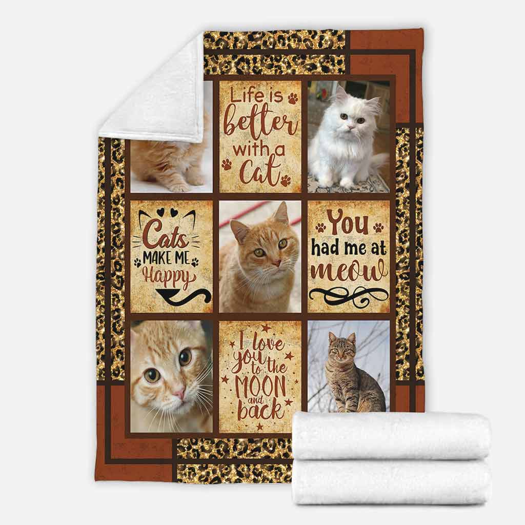 Cat Lover Life Is Better With A Cat Flannel Blanket For Cozy Home Lounging And Gifting