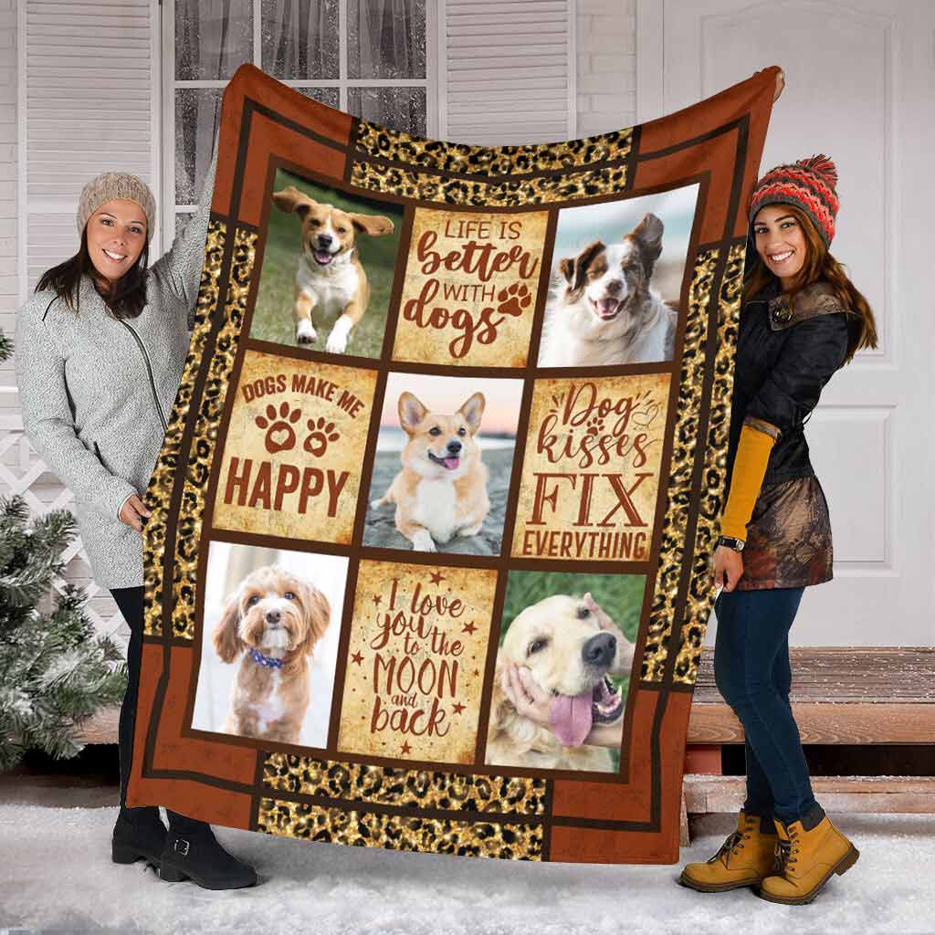 Dog Lover Life Is Better With Dogs Flannel Blanket For Soft Bed Couch And Home Comfort