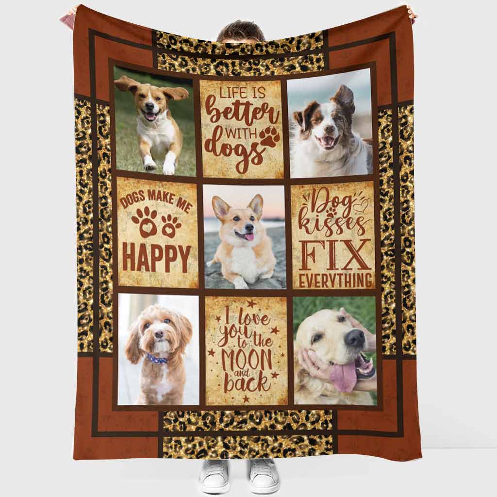 Dog Lover Life Is Better With Dogs Flannel Blanket For Living Room And Bedroom Styling