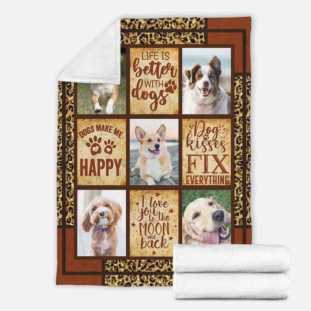Dog Lover Life Is Better With Dogs Flannel Blanket For Cozy Home Lounging And Gifting