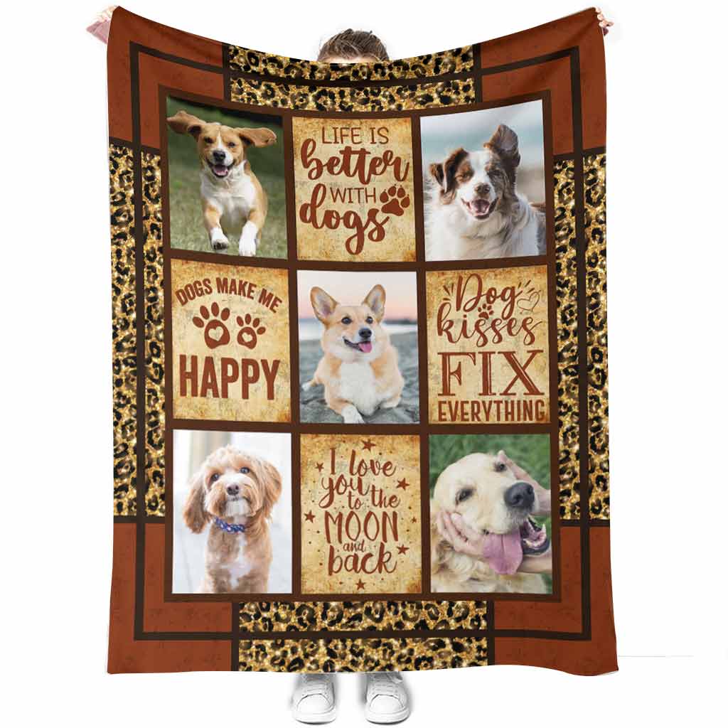 Dog Lover Life Is Better With Dogs 50 x 60 Inch Flannel Blanket For Cozy Bedroom And Sofa Decor