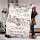 Family I've Only Been With Dad Personalized Flannel Blanket For Soft Bed Couch And Home Comfort