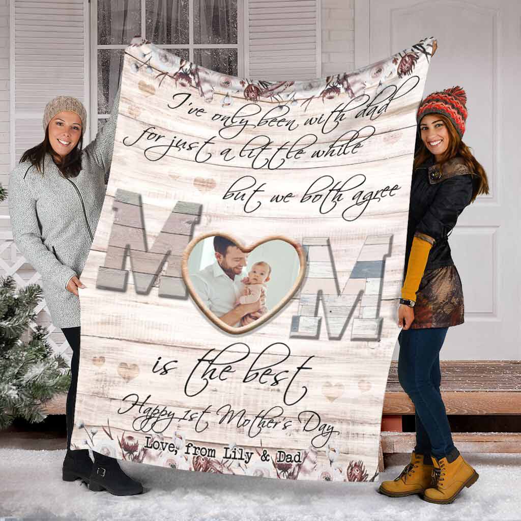 Family I've Only Been With Dad Personalized Flannel Blanket For Soft Bed Couch And Home Comfort