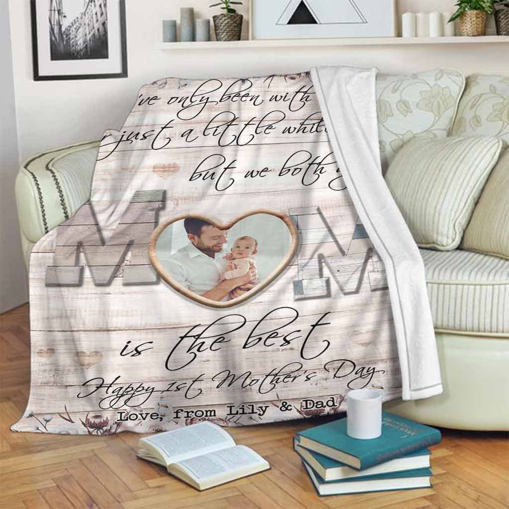 Family I've Only Been With Dad Personalized Flannel Blanket For Living Room And Bedroom Styling
