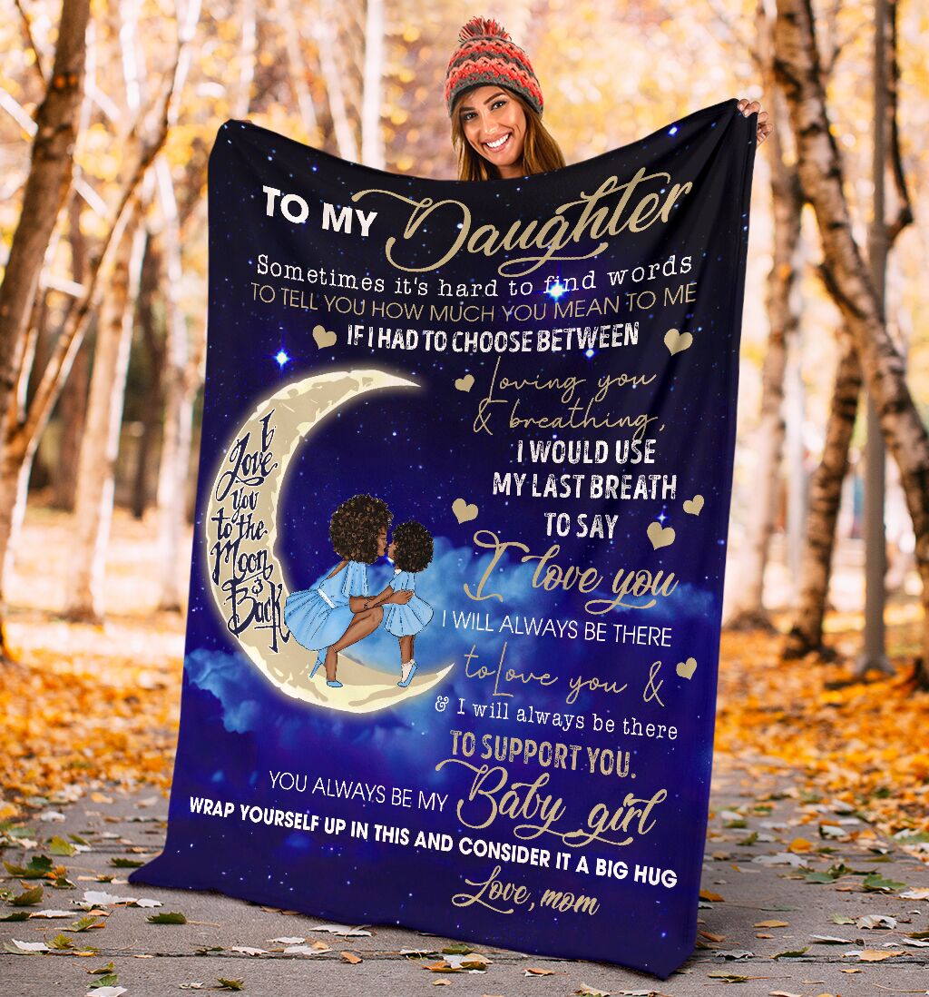 African To My Daughter African American Flannel Blanket For Bed Sofa And Reading Nook Decor