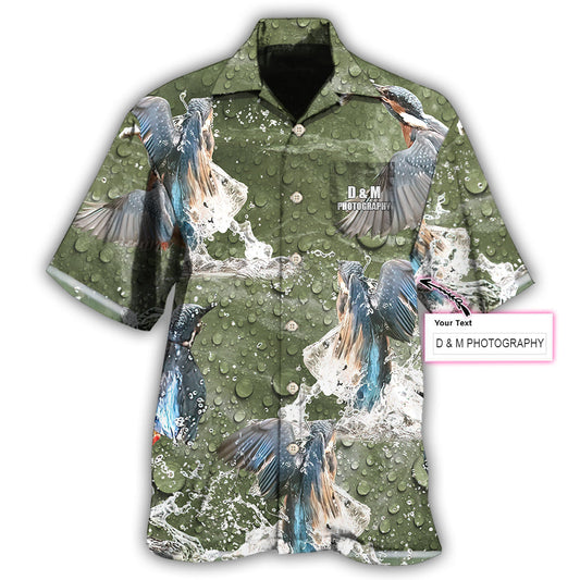 Majestic Kingfisher Nature Art Personalized - Hawaiian Shirt