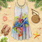 Turtle Is Beach Soul Limited 11 – Women's Summer Sleeveless V-Neck Camisole Dress