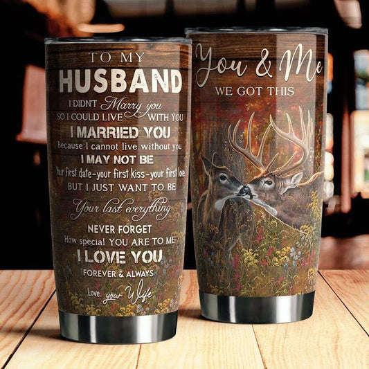 Hunting Love Deer 20 Oz Tumbler For Coffee Lovers Travel Use And Reusable Drinkware