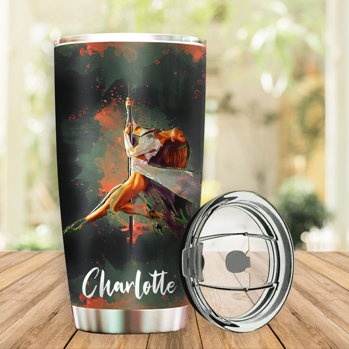 Pole Fitness In My Heart Personalized 20 Oz Tumbler For Office Desk Road Trips Camping And Daily Hydration