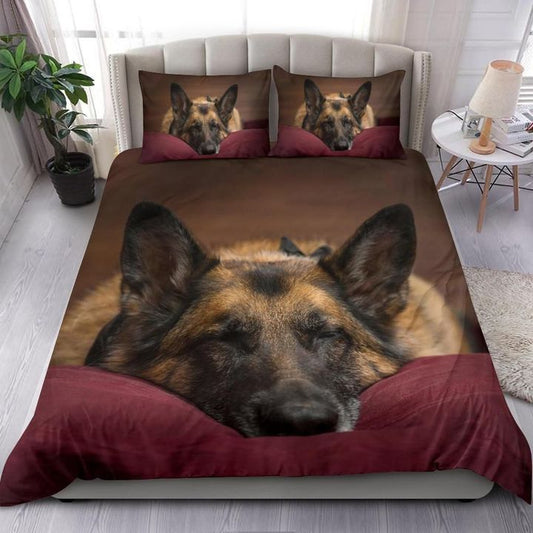 Dog Goodnight German Shepherd Sleeping Bedding Cover For Pet Lover Bedroom Decor