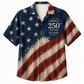America 250th Navy USA Flag Hawaiian Shirt