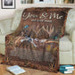 Hunting Deer You And Me Flannel Blanket For Living Room And Bedroom Styling