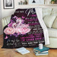 Flamingo To My Mom I Love You The World Personalized Flannel Blanket For Relaxing At Home And Travel