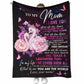 Flamingo To My Mom I Love You The World Personalized 50 x 60 Inch Flannel Blanket For Cozy Bedroom And Sofa Decor