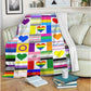 LGBT Support Love Is Love Flannel Blanket For Bed Sofa And Reading Nook Decor