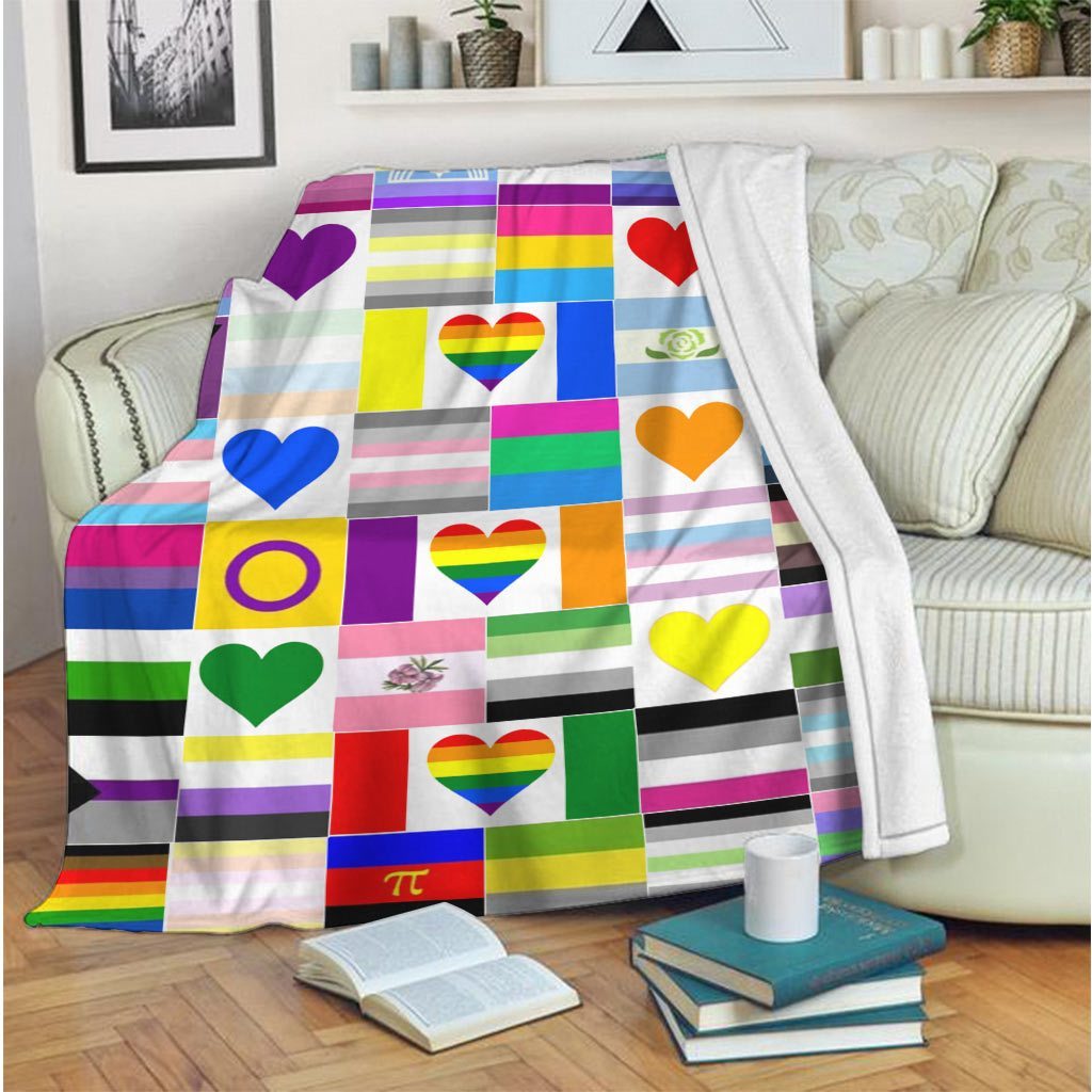 LGBT Support Love Is Love Flannel Blanket For Bed Sofa And Reading Nook Decor