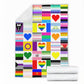 LGBT Support Love Is Love 50 x 60 Inch Flannel Blanket For Cozy Bedroom And Sofa Decor