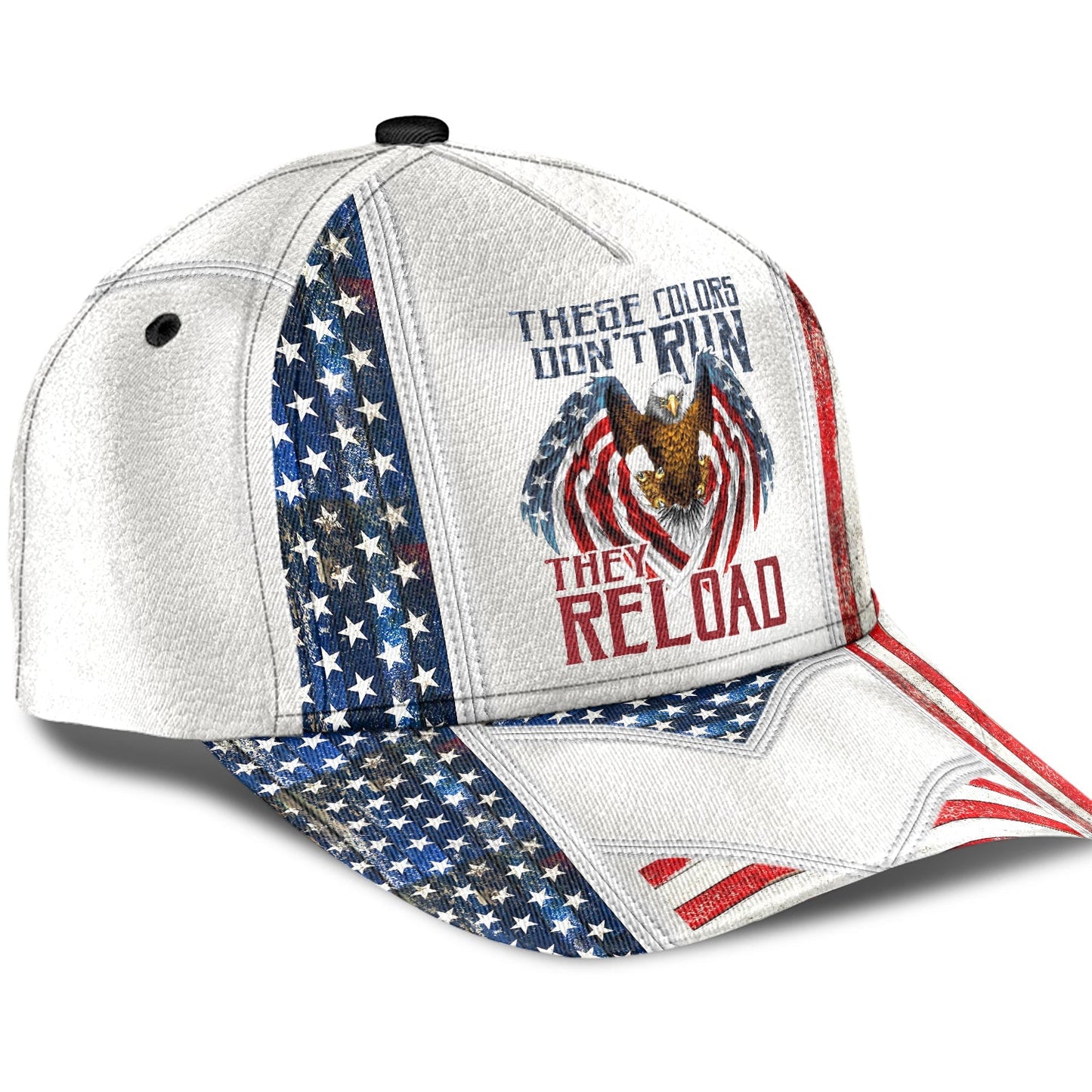 White American Eagle Colors Never Run – Classic Cap