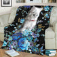 Cat Blur Floral Cats Flannel Blanket For Living Room And Bedroom Styling