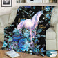Unicorn Floral Unicorns Flannel Blanket For Living Room And Bedroom Styling