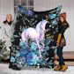 Unicorn Floral Unicorns Flannel Blanket For Soft Bed Couch And Home Comfort