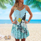 Turtle Ocean Summer Love – Women's Summer Sleeveless V-Neck Camisole Dress