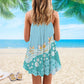 Turtle Ocean Summer Love – Women's Summer Sleeveless V-Neck Camisole Dress