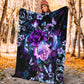 Mental Health Awareness Rose Butterfly Flannel Blanket For Bed Sofa And Reading Nook Decor