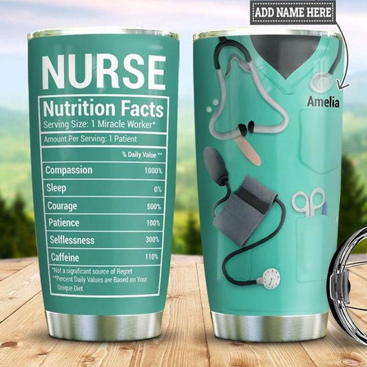 Nurse Lover Personalized 20 Oz Tumbler For Hot Cold Drinks And Travel