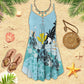 Turtle Ocean Summer Love – Women's Summer Sleeveless V-Neck Camisole Dress