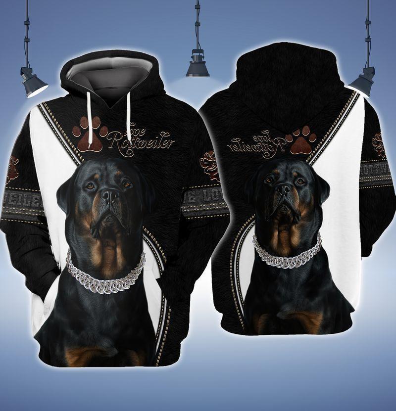 Rottweiler Lover Forever - 3D Hoodie