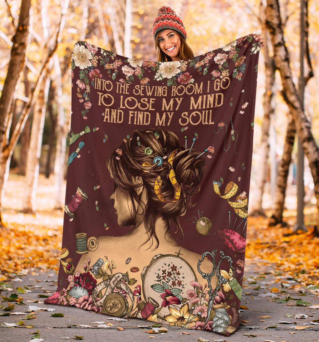 Sewing Into The Sewing Room Flannel Blanket For Bed Sofa And Reading Nook Decor