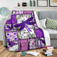 Fibromyalgia Awareness Dragonfly Flannel Blanket For Relaxing At Home And Travel