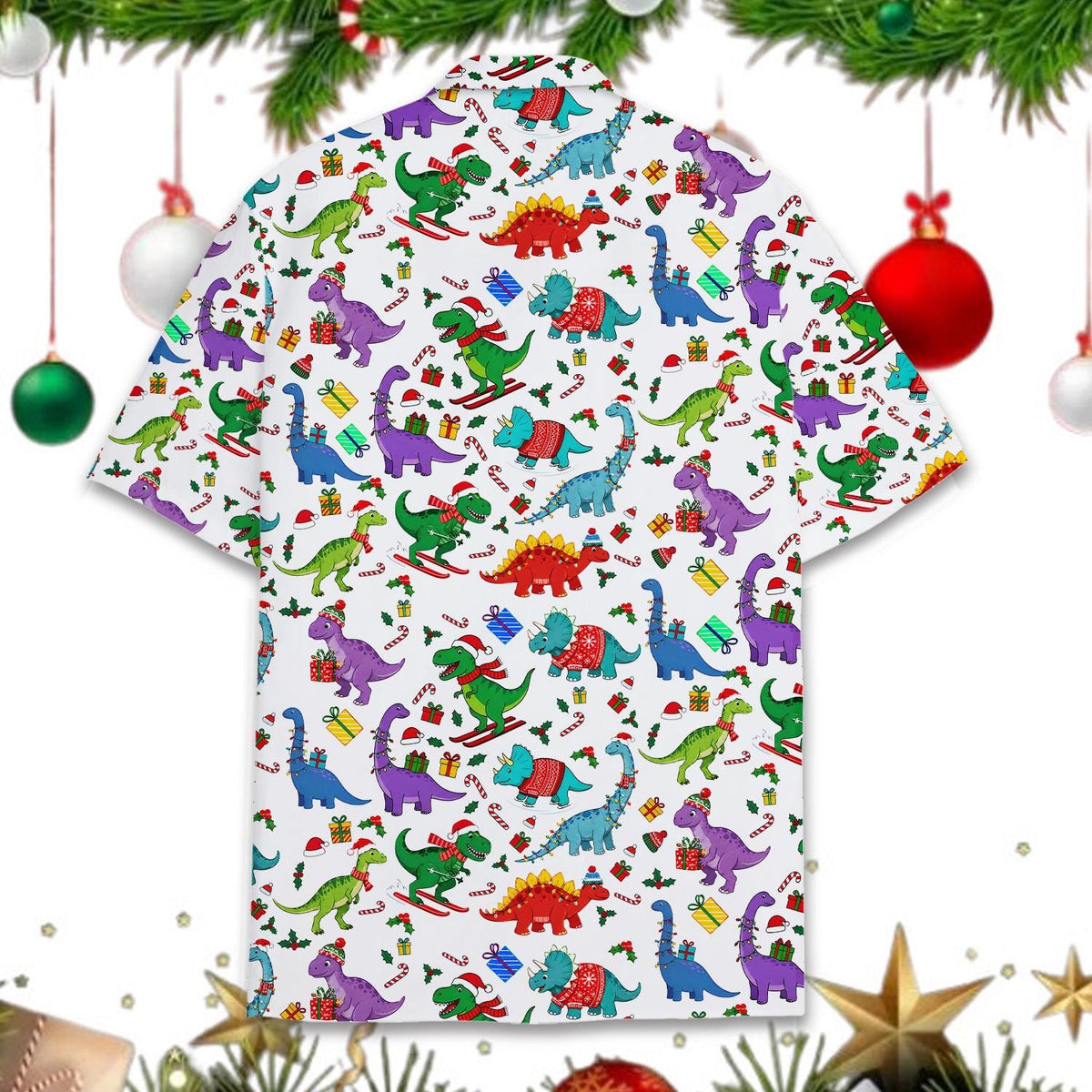 Christmas Dinosaur Funny Dino Holiday Party 1 – Hawaiian Shirt