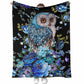 Owl Blue Floral 50 x 60 Inch Flannel Blanket For Cozy Bedroom And Sofa Decor