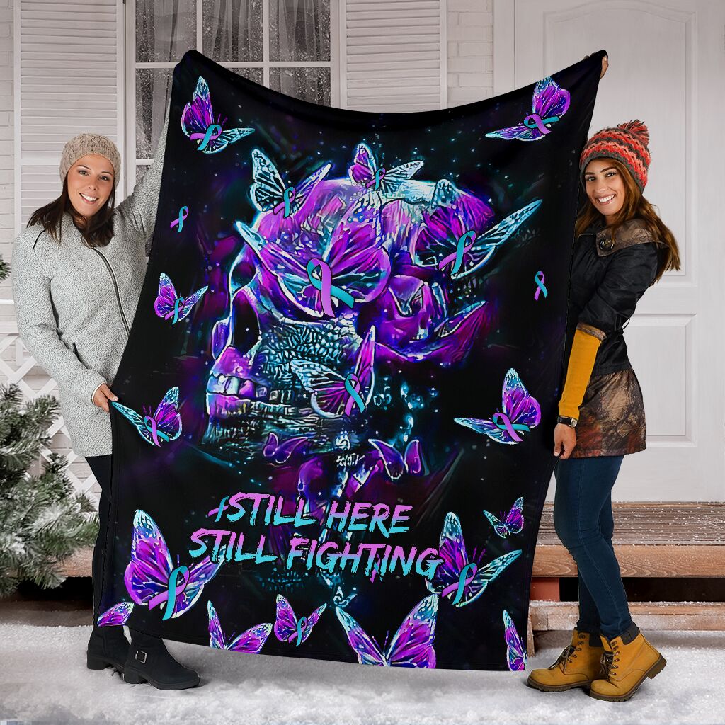 Hope Awareness Butterfly Flannel Blanket For Cozy Home Lounging And Gifting