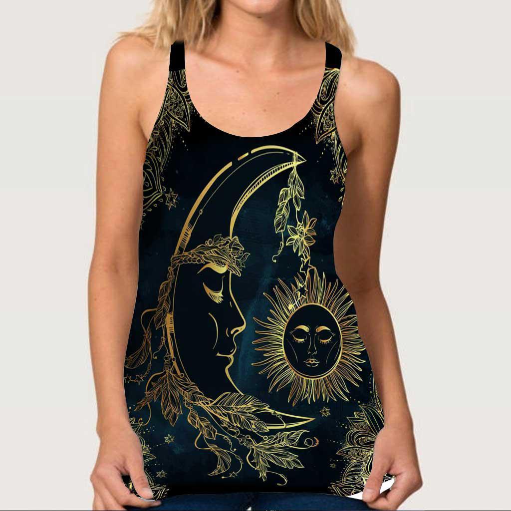 Hippie Moon Sun Peaceful Soul - Hollow Tank Top