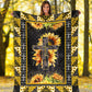 God Cross On Sunflower Christian Flannel Blanket For Cozy Home Lounging And Gifting